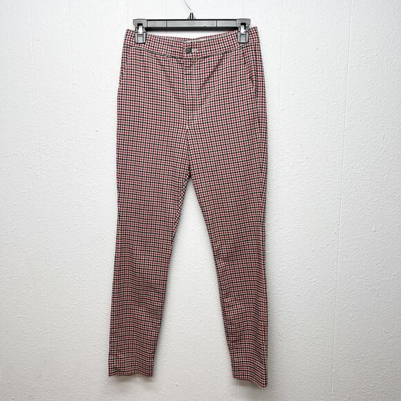 Hollister Gingham Ankle Pants Womens Medium Academia Office Career Workwear Chic - Picture 1 of 13